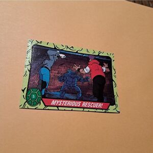 1989 Topps TMNT Mysterious Rescuer Trading Card 5 Teenage Mutant Ninja Turtles